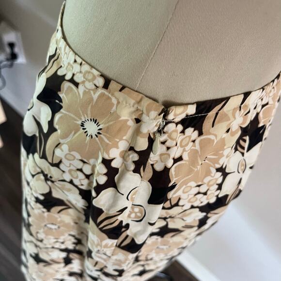 Y2K 2000s Brown Floral Mini Skirt Sz 8 Cottagecore Fairy Grunge - Picture 3 of 7